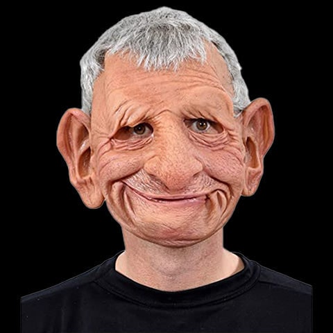Men's Old Man Mask with Realistic Silicone Chest Bib and Creepy Halloween Details - Image 16