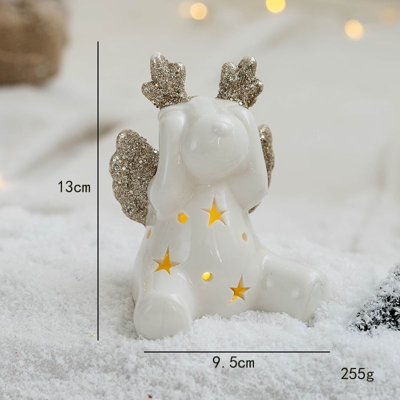 Men's Pre Lit Glass Tabletop Christmas Tree with LED Lights and Star Topper - Image 16
