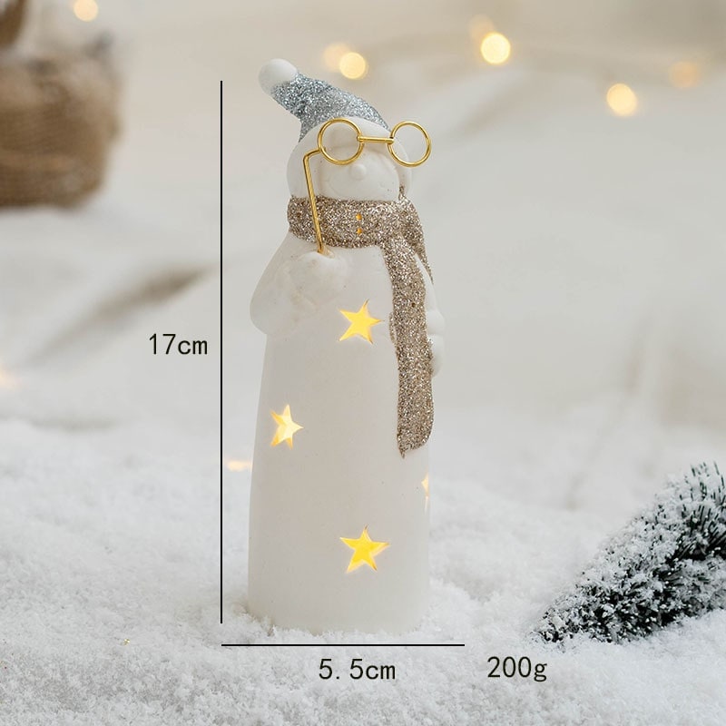 Men's Pre Lit Glass Tabletop Christmas Tree with LED Lights and Star Topper - Image 23