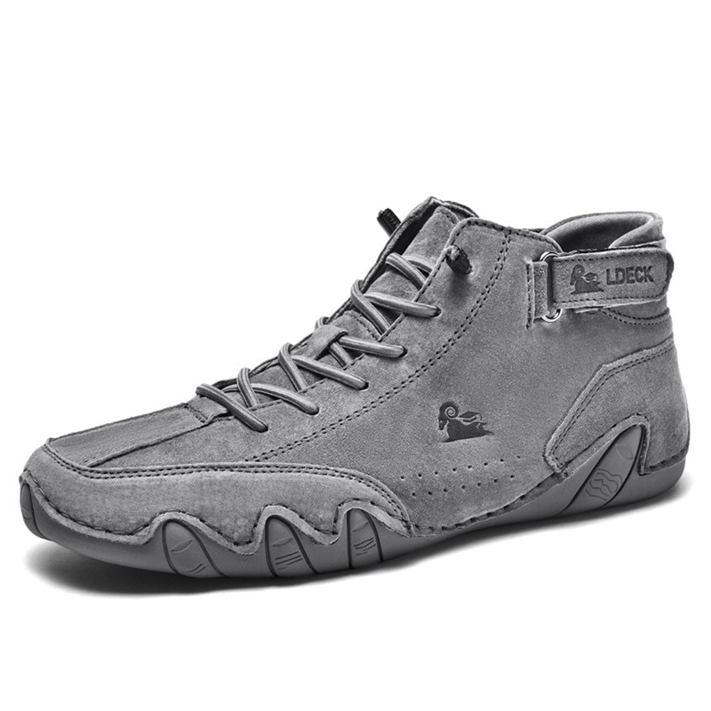 Mens Shoes Ankle Boots Lace Up Suede Leather High Top Casual Waterproof - Image 4