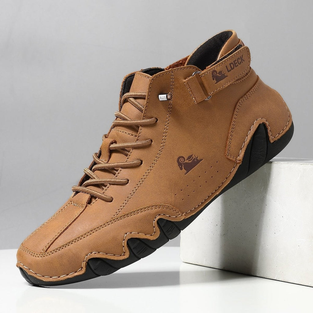 Mens Shoes Ankle Boots Lace Up Suede Leather High Top Casual Waterproof - Image 6