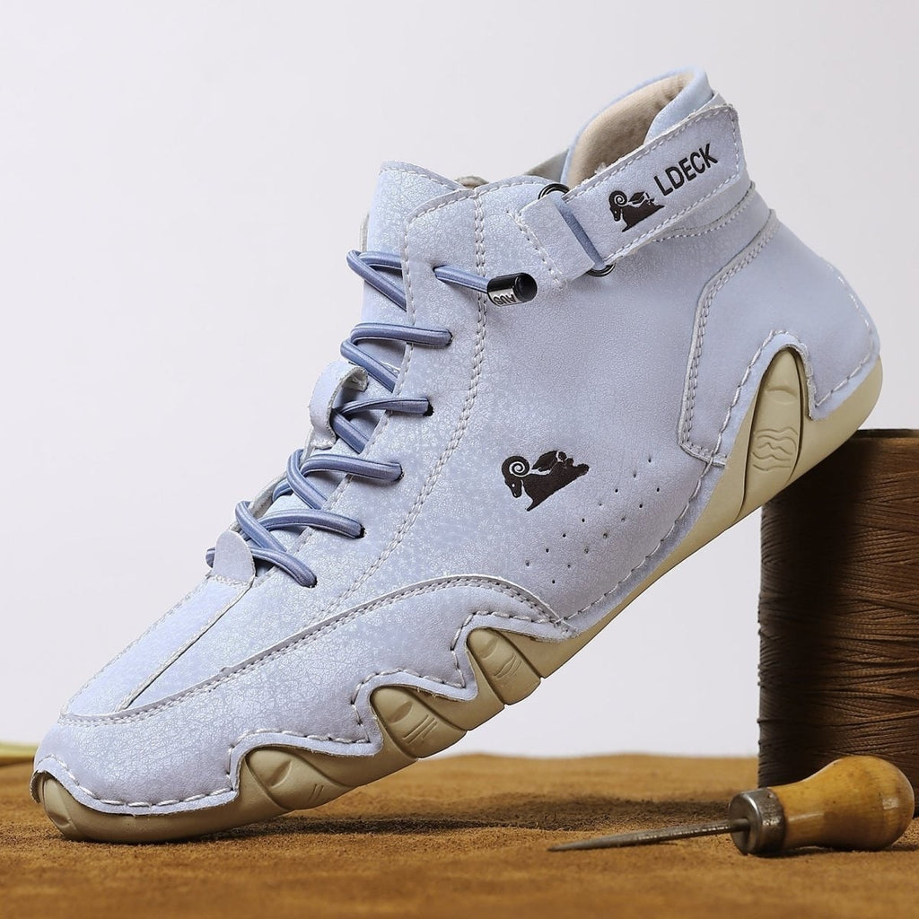 Mens Shoes Ankle Boots Lace Up Suede Leather High Top Casual Waterproof - Image 7