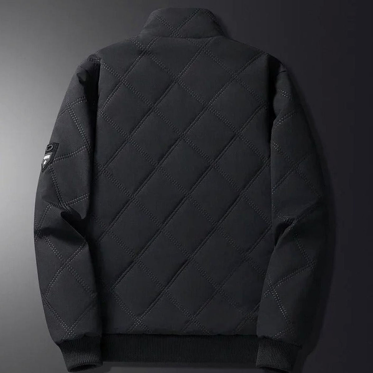 Men's Winter Jacket with Quilted Bomber Shell and Plush Fleece Lining - Image 4