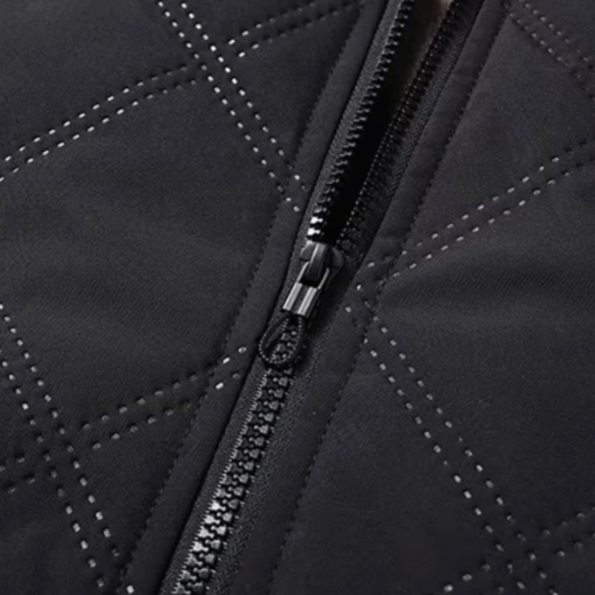 Men's Winter Jacket with Quilted Bomber Shell and Plush Fleece Lining - Image 7