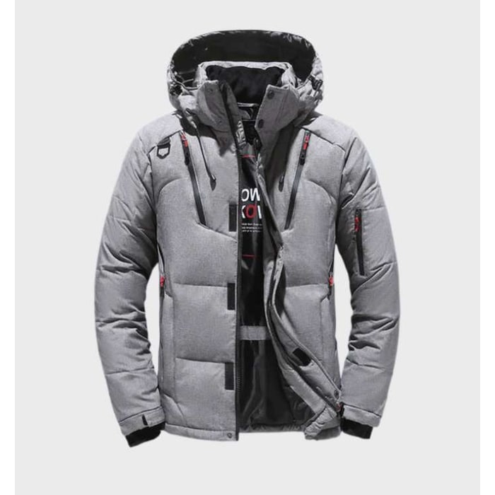 Men's Winter Jackets Hooded Puffer with Padded Insulation and Zip Pockets - Image 2