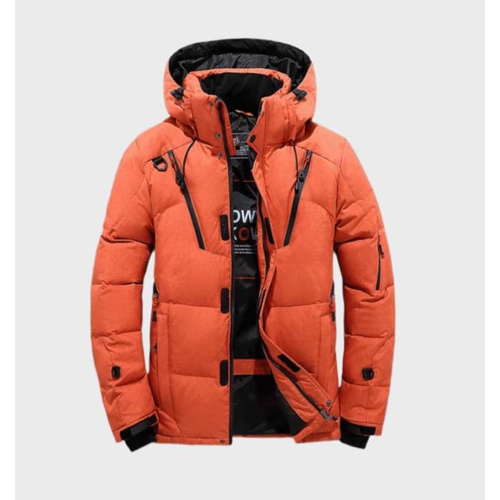Men's Winter Jackets Hooded Puffer with Padded Insulation and Zip Pockets - Image 5