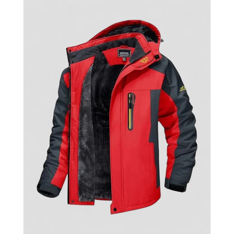 Men's Winter Jackets Water-Resistant with Fleece Lining and Adjustable Hood - Image 2