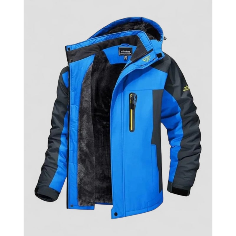 Men's Winter Jackets Water-Resistant with Fleece Lining and Adjustable Hood - Image 3