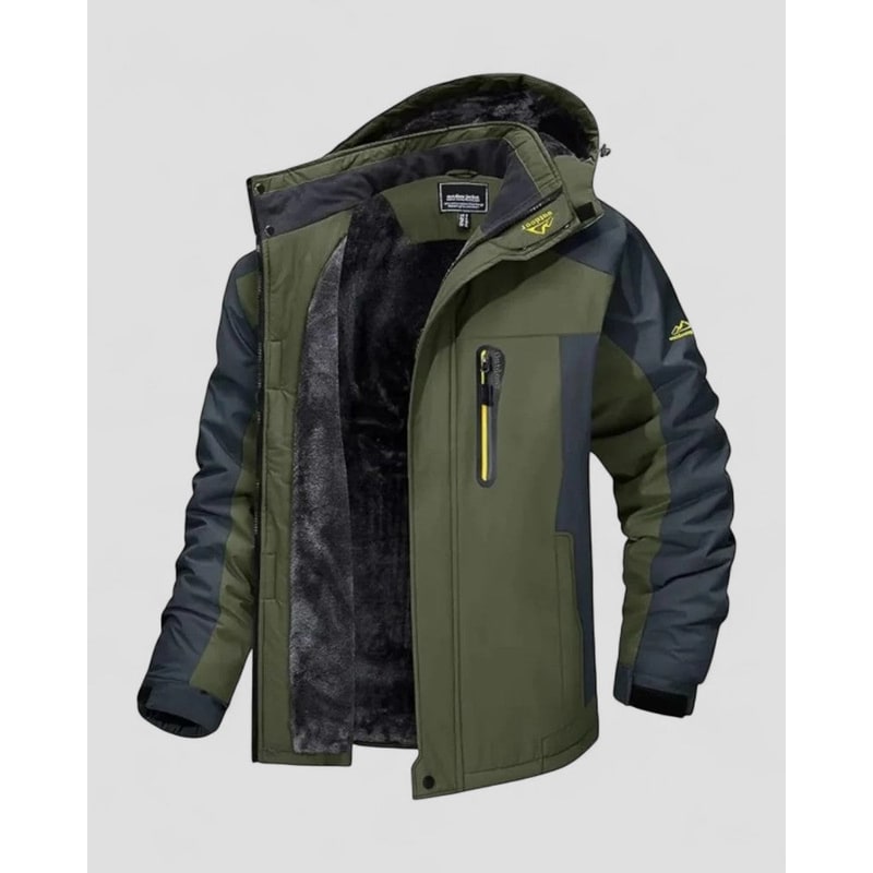 Men's Winter Jackets Water-Resistant with Fleece Lining and Adjustable Hood - Image 4