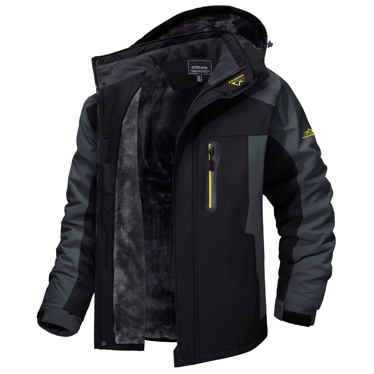 Men's Winter Jackets with Waterproof Shell and Fleece Lining Detachable Hood - Image 2