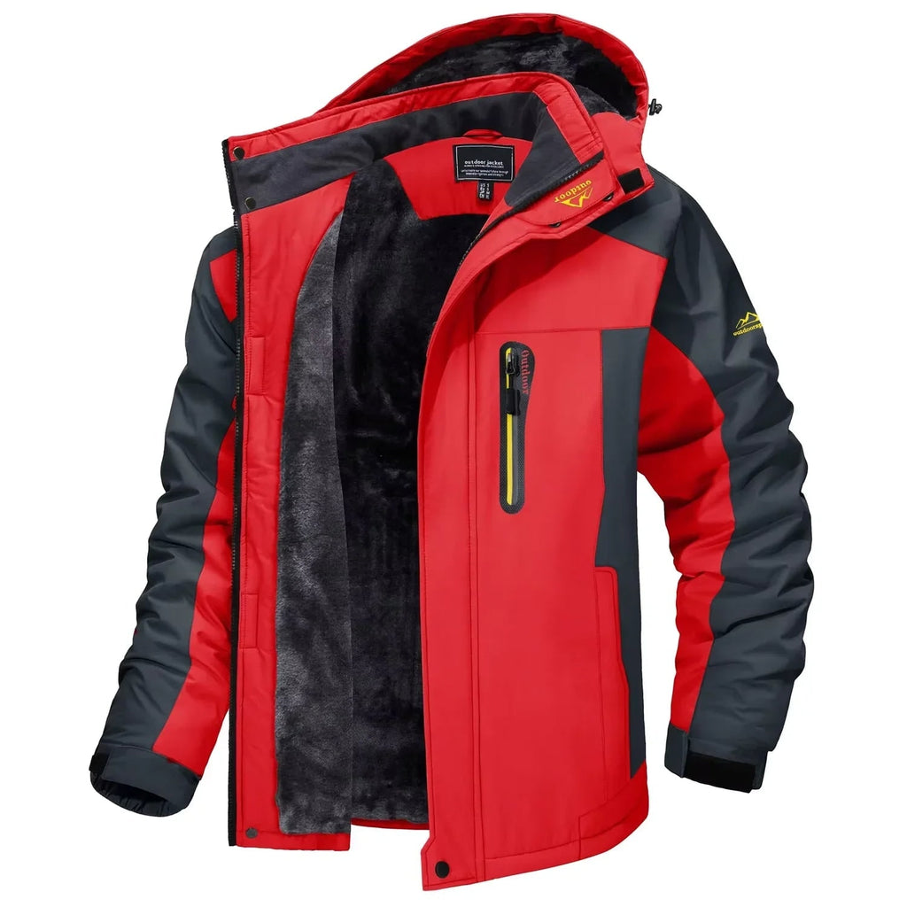 Men's Winter Jackets with Waterproof Shell and Fleece Lining Detachable Hood - Image 9