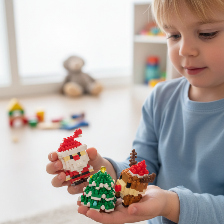 Micro Building Blocks and Mini Sets with Festive Holiday Figures - Image 1