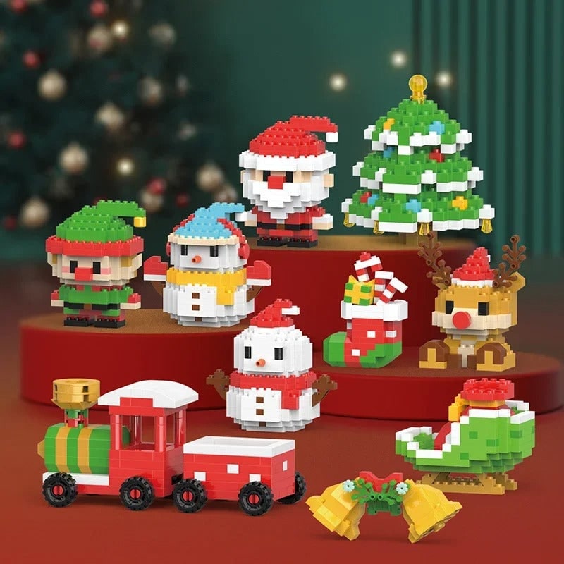 Micro Building Blocks and Mini Sets with Festive Holiday Figures - Image 2