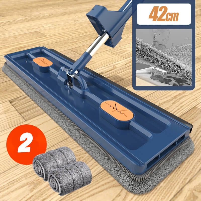 Microfiber Flat Mop Pads Self Wringing Squeeze Collapsible Bucket Self-wringing - Image 1