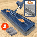 Microfiber Flat Mop Pads Self Wringing Squeeze Collapsible Bucket Self-wringing - Image 1