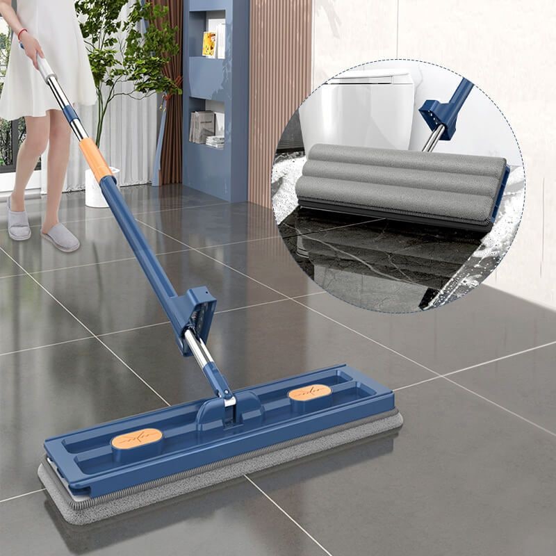 Microfiber Flat Mop Pads Self Wringing Squeeze Collapsible Bucket Self-wringing - Image 7