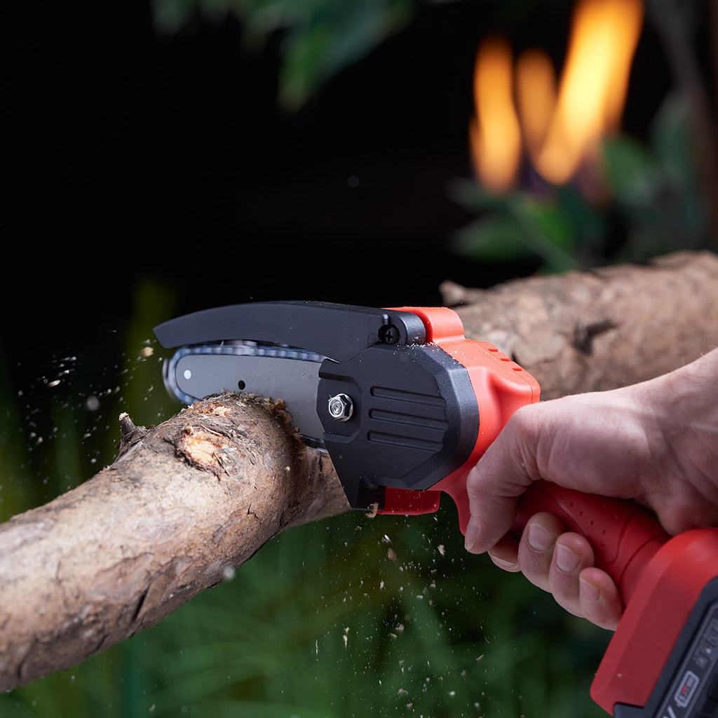 Mini Chainsaw Cordless Rechargeable Handheld Portable Outdoor Garden Tool Compact - Image 8