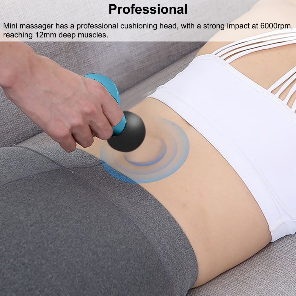 Mini Handheld Portable Massage Gun with Deep Tissue Foam Ball Head and USB Rechargeable - Image 5