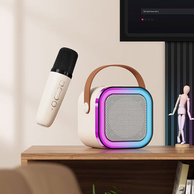 Mini Karaoke Machine with Wireless Microphones and Portable Bluetooth Speaker - Image 8