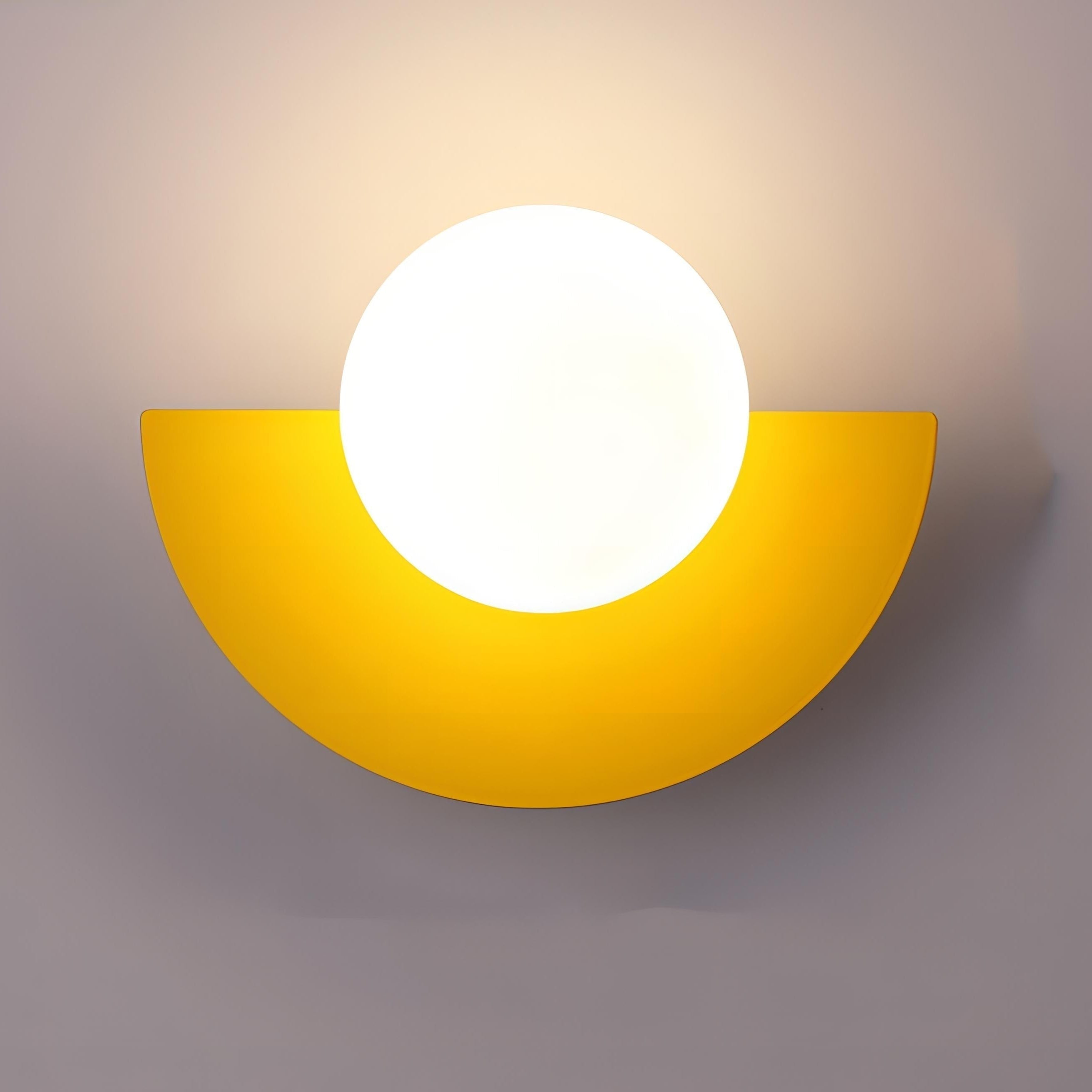 Modern Wall Light Sconce Frosted Globe Hardwired Semi Circle Scandinavian - Image 5
