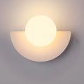 Modern Wall Light Sconce Frosted Globe Hardwired Semi Circle Scandinavian - Image 7