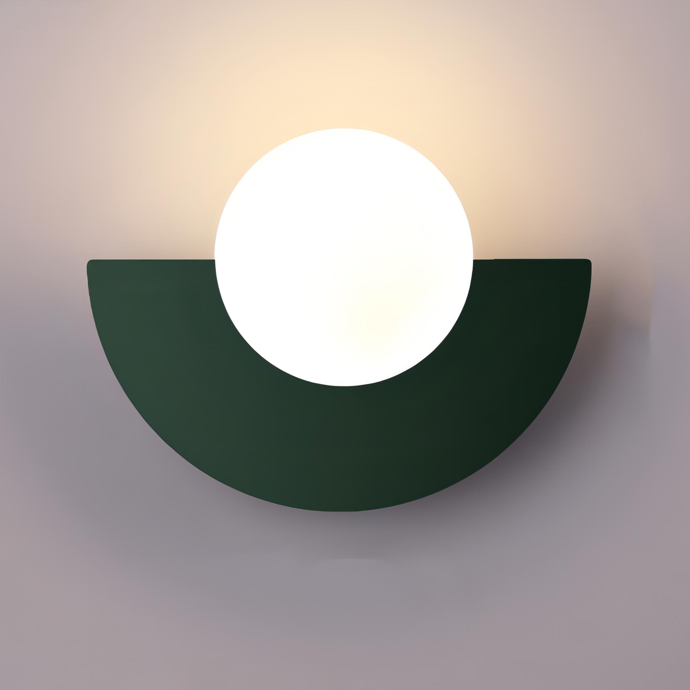 Modern Wall Light Sconce Frosted Globe Hardwired Semi Circle Scandinavian - Image 8