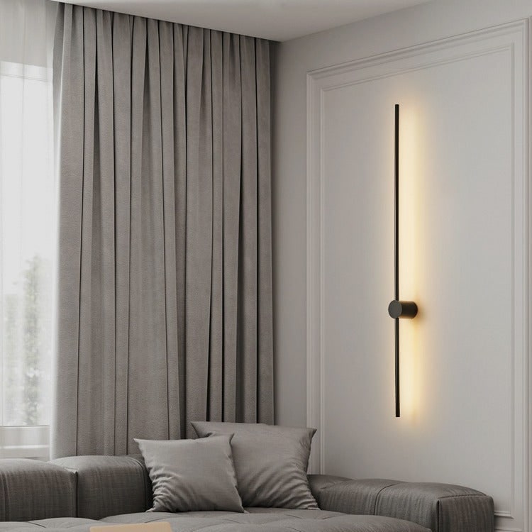Modern Wall Sconce Light Contemporary Linear LED Metal Indirect Backlighting Matte Black - Image 3