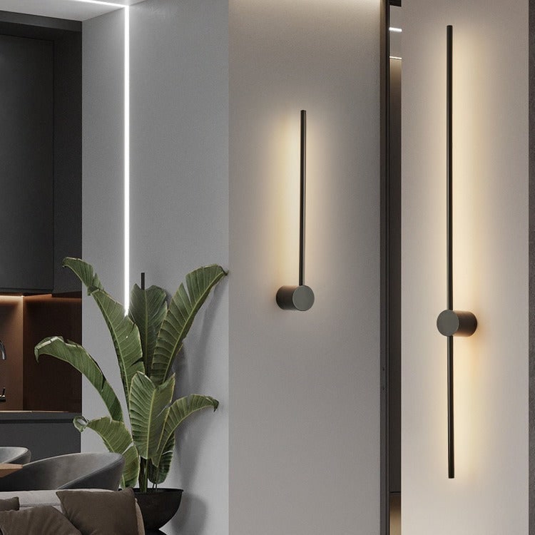 Modern Wall Sconce Light Contemporary Linear LED Metal Indirect Backlighting Matte Black - Image 4