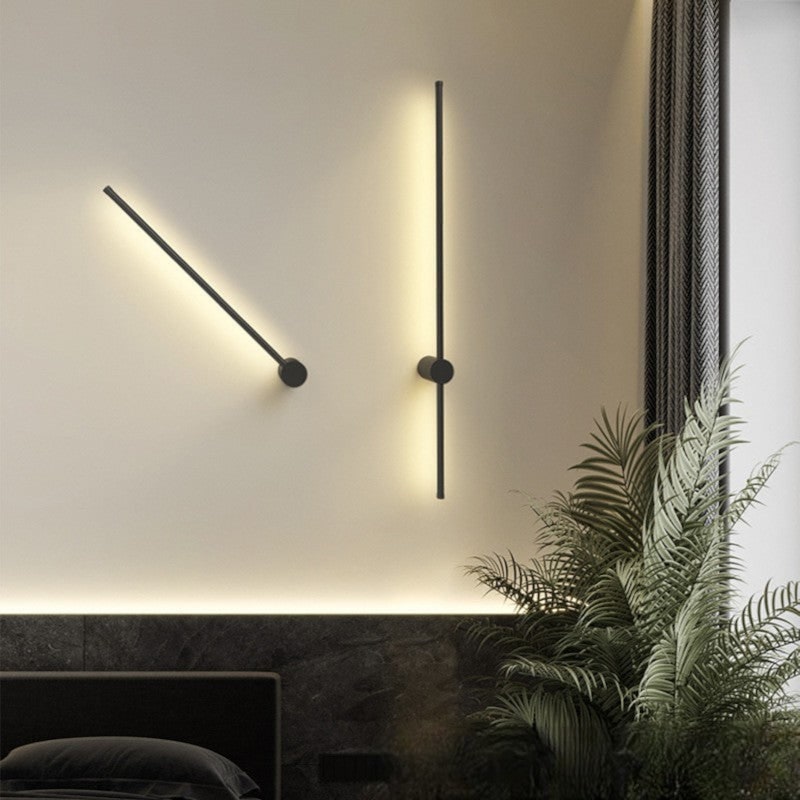 Modern Wall Sconce Light Contemporary Linear LED Metal Indirect Backlighting Matte Black - Image 5