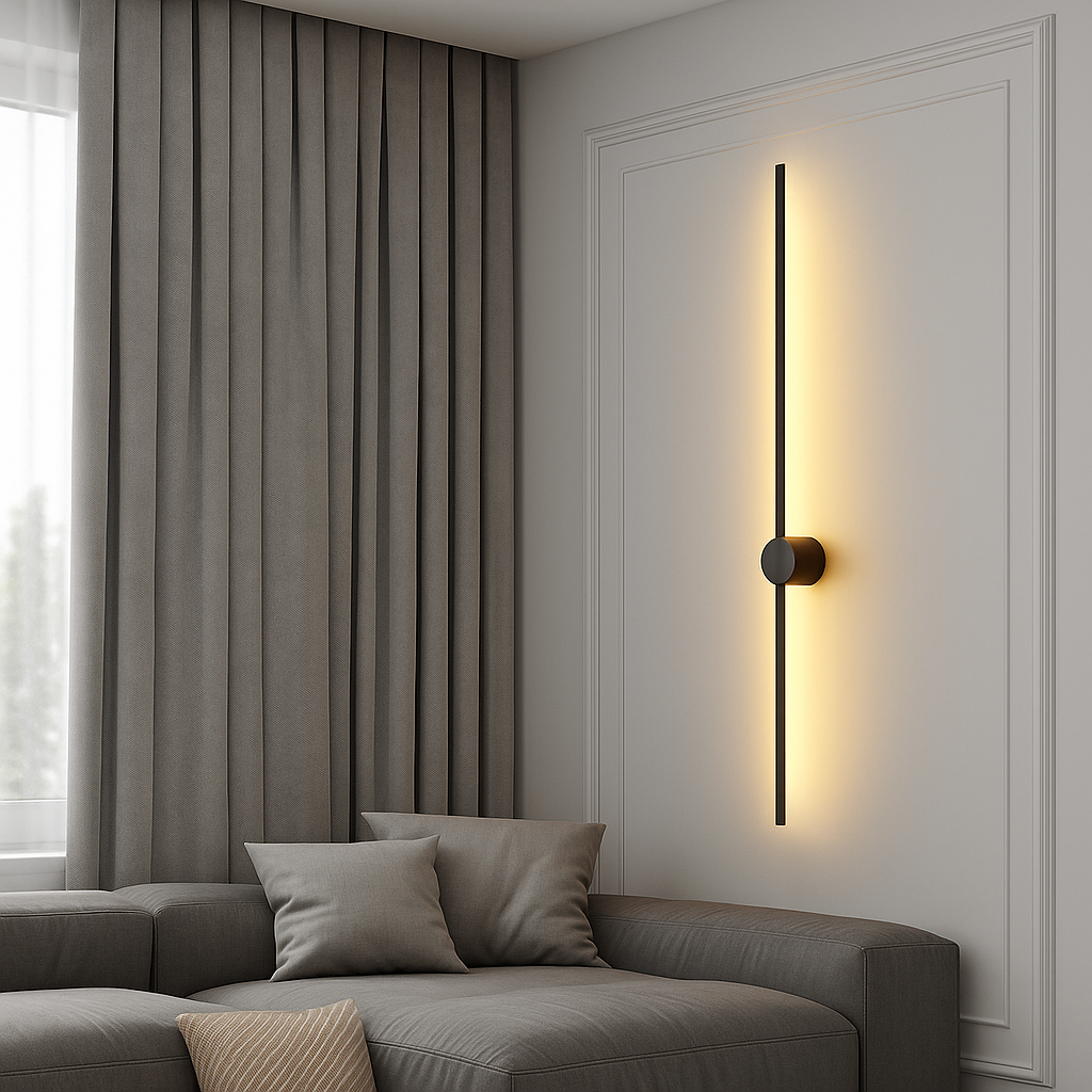 Modern Wall Sconce Light Contemporary Linear LED Metal Indirect Backlighting Matte Black - Image 6