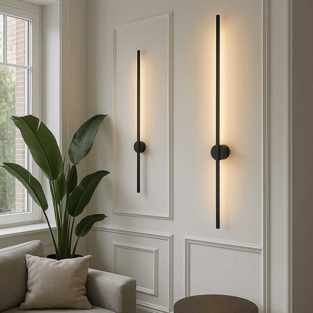 Modern Wall Sconce Light Contemporary Linear LED Metal Indirect Backlighting Matte Black - Image 7