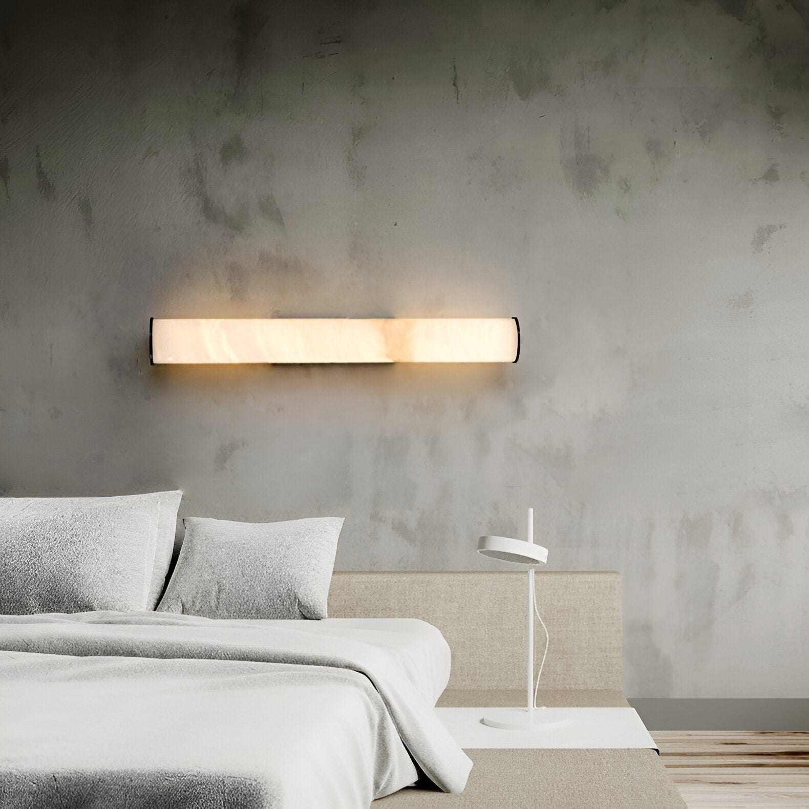 Modern Wall Sconce Light Marble Minimalist Flush Mount LED Brass - Image 13