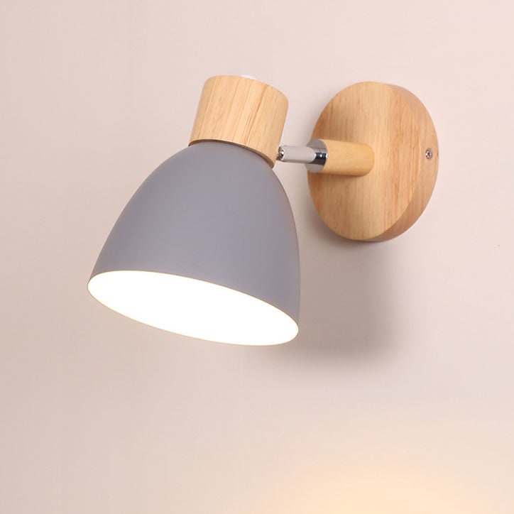 Modern Wall Sconce Mounted Light Fixture Adjustable Wood Pull Chain With Switch - Image 11