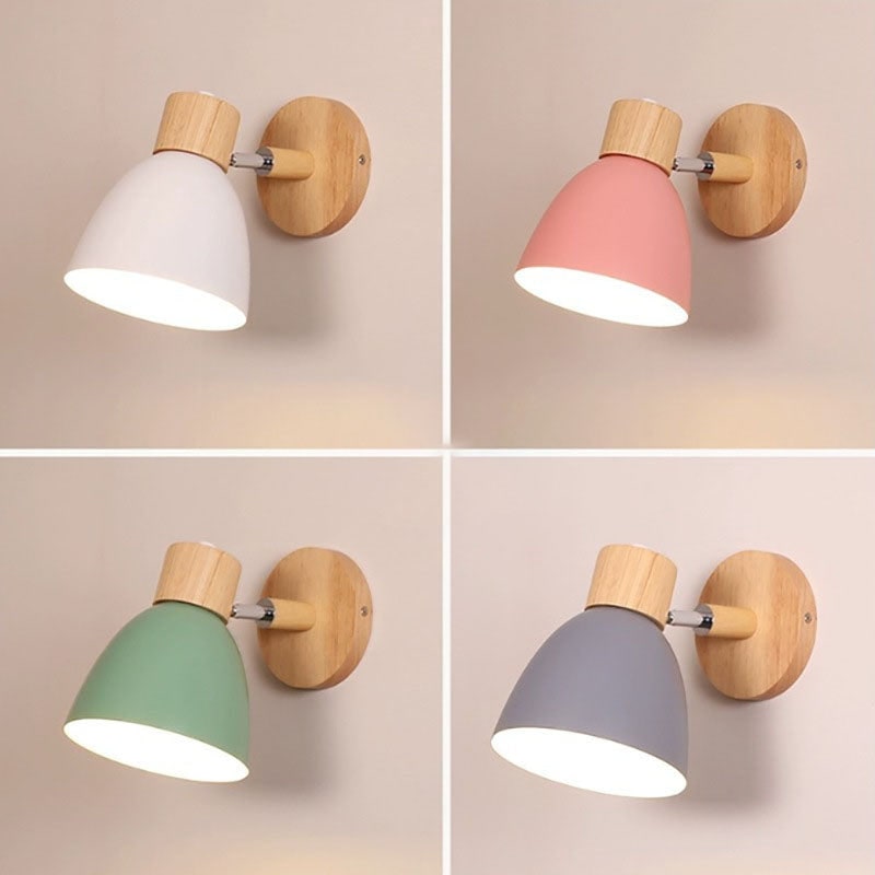 Modern Wall Sconce Mounted Light Fixture Adjustable Wood Pull Chain With Switch - Image 30