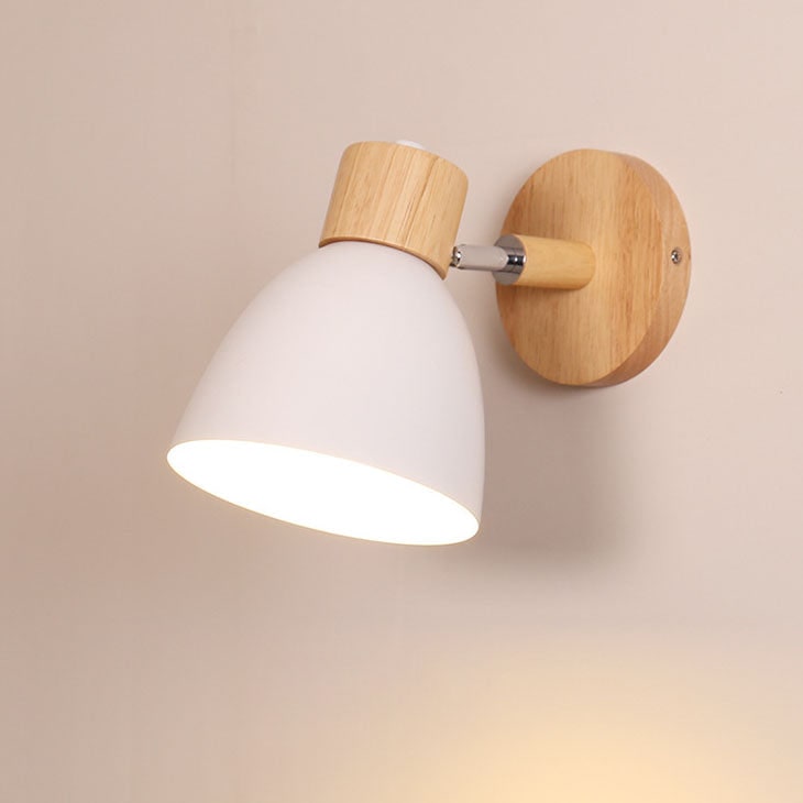 Modern Wall Sconce Mounted Light Fixture Adjustable Wood Pull Chain With Switch - Image 7