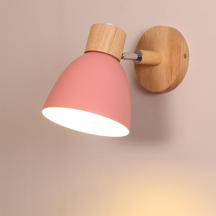 Modern Wall Sconce Mounted Light Fixture Adjustable Wood Pull Chain With Switch - Image 9