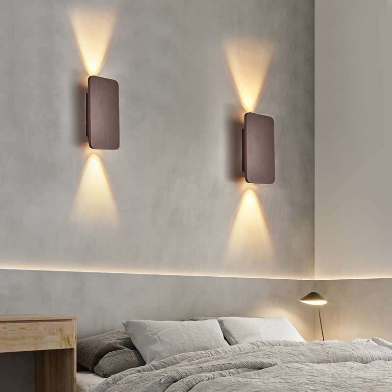 Modern Wall Sconce Mounted Light Fixture Contemporary LED Metal Rectangular Indoor - Image 1
