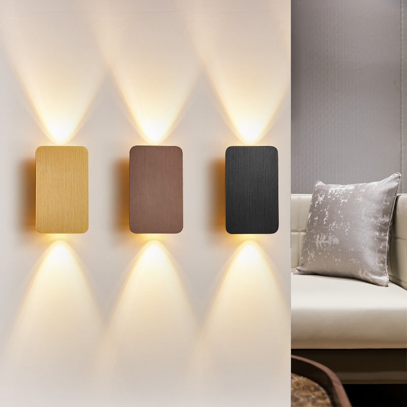Modern Wall Sconce Mounted Light Fixture Contemporary LED Metal Rectangular Indoor - Image 2
