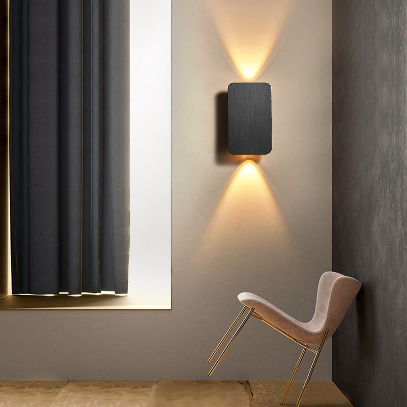 Modern Wall Sconce Mounted Light Fixture Contemporary LED Metal Rectangular Indoor - Image 3