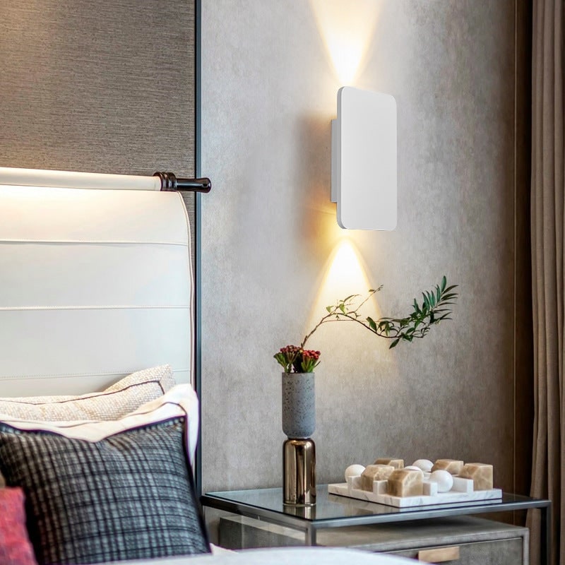 Modern Wall Sconce Mounted Light Fixture Contemporary LED Metal Rectangular Indoor - Image 6