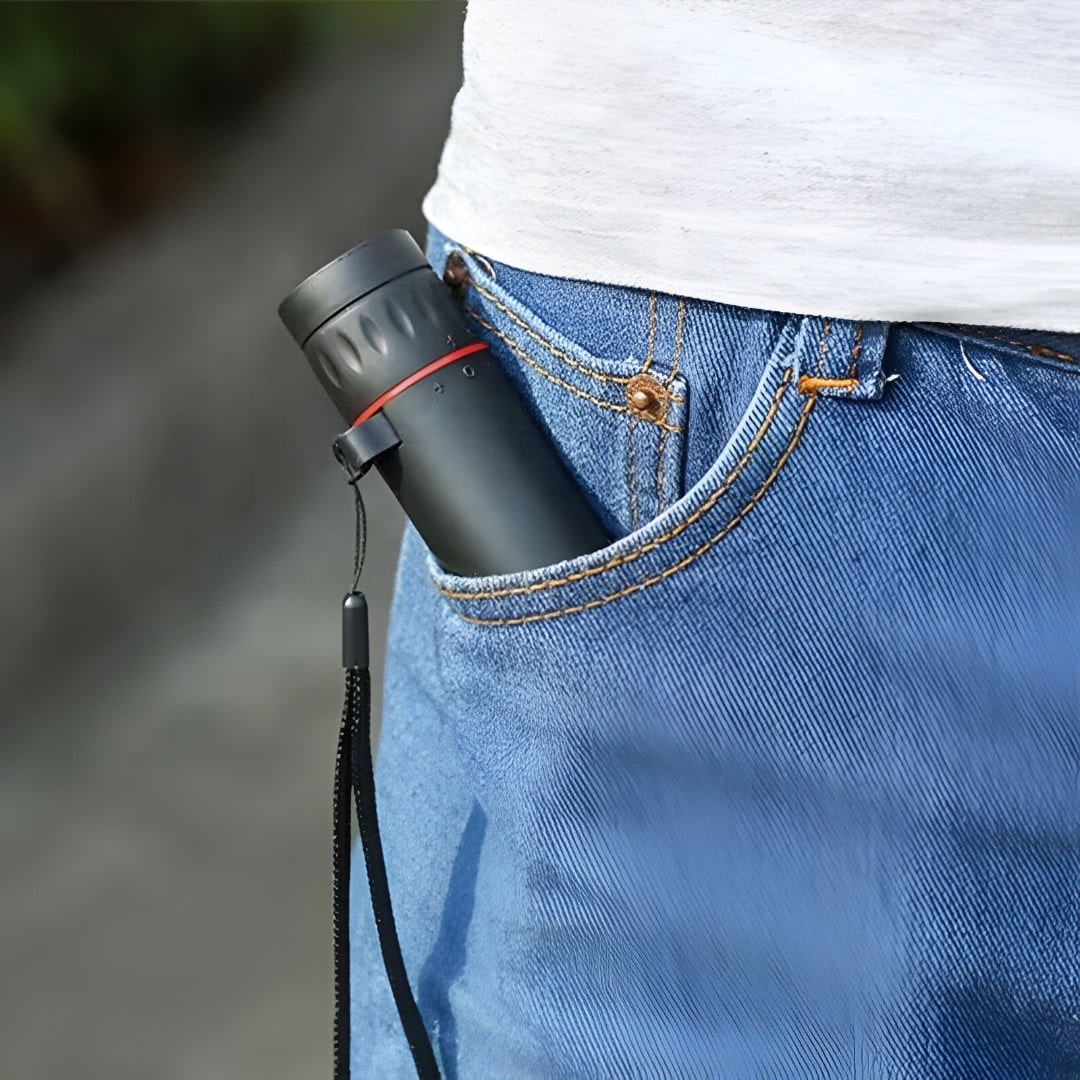 Monocular Telescope Portable Pocket Smartphone Adapter Compact Travel Outdoor Handheld - Image 2