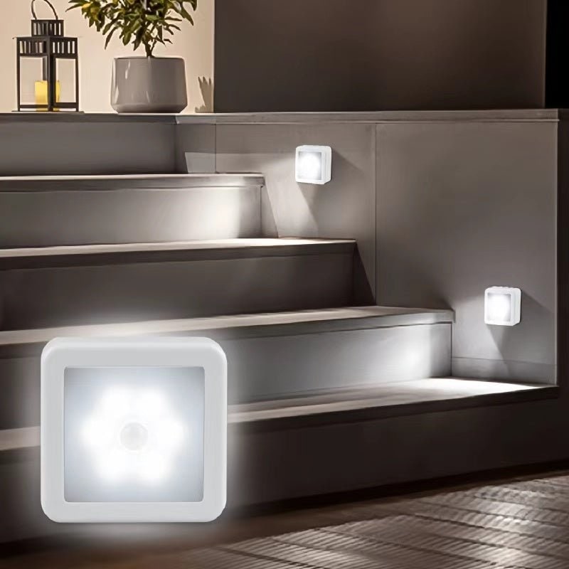 Motion Sensor Night Light Activated LED Wireless Battery Operated Stick White Square - Image 3