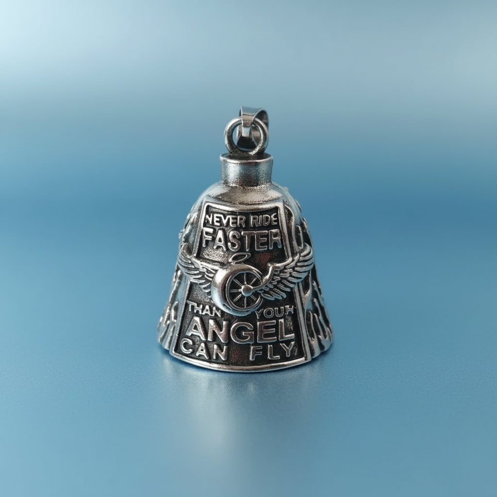 Motorcycle Guardian Bell for Biker with Vintage Angel Charm Pendant Meaning - Image 4