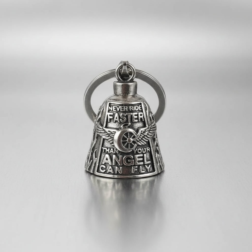 Motorcycle Guardian Bell for Biker with Vintage Angel Charm Pendant Meaning - Image 6