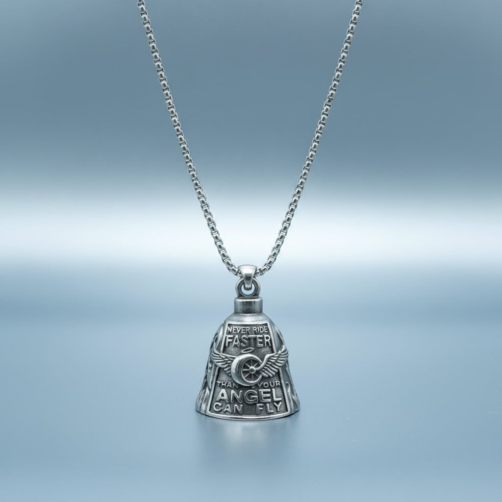 Motorcycle Guardian Bell for Biker with Vintage Angel Charm Pendant Meaning - Image 7