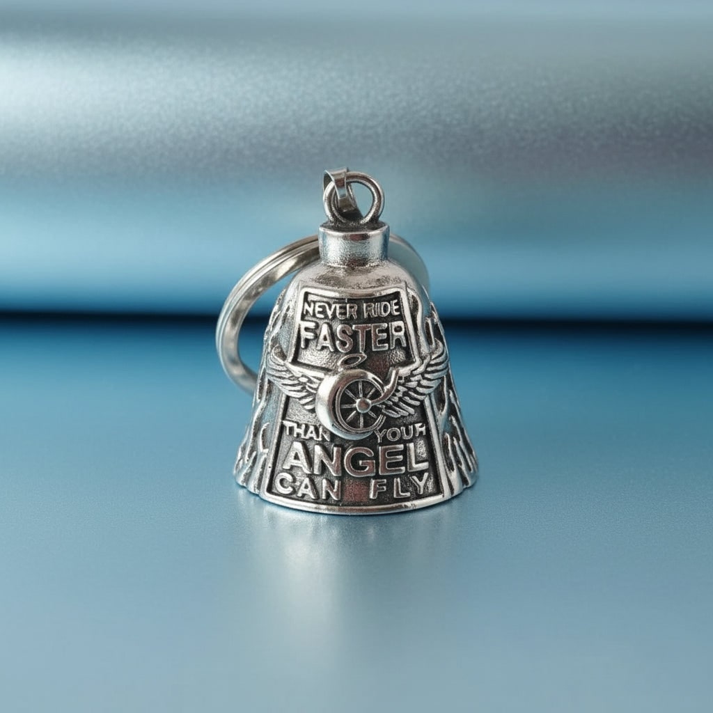 Motorcycle Guardian Bell for Biker with Vintage Angel Charm Pendant Meaning - Image 8