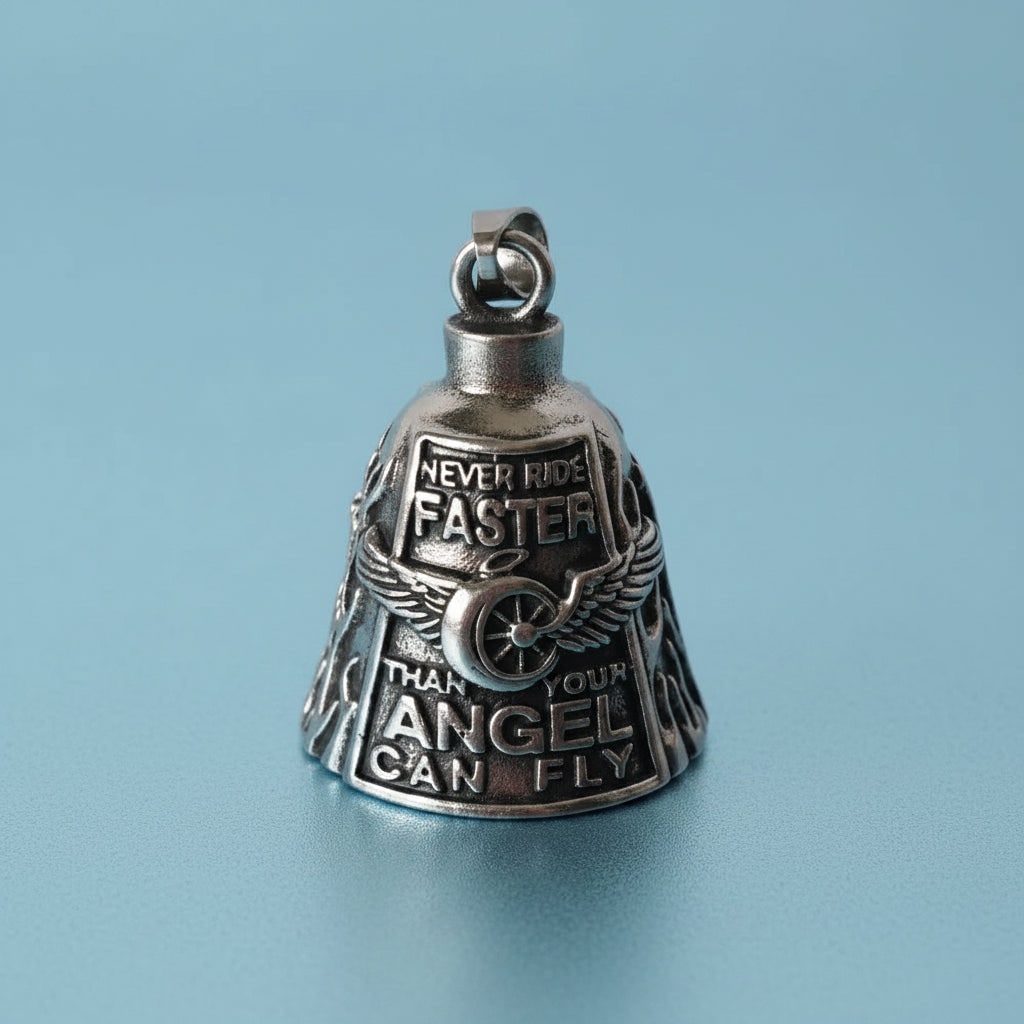 Motorcycle Guardian Bell for Biker with Vintage Angel Charm Pendant Meaning - Image 9