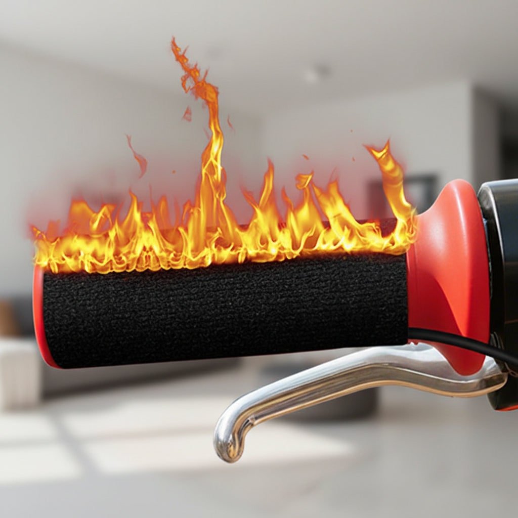 Motorcycle Heated Grips with USB Temperature Control and Non-Slip Fabric Covers - Image 3