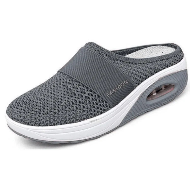 Mule Sneakers with Air Cushion Platform Mesh Slip-On and Non-Slip Sole - Image 1