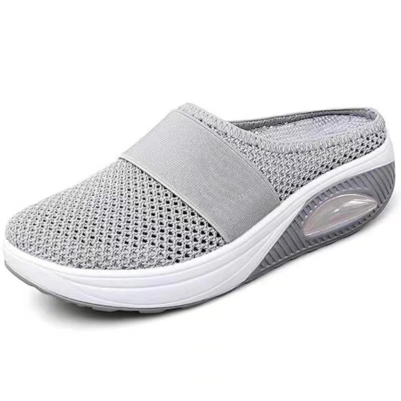 Mule Sneakers with Air Cushion Platform Mesh Slip-On and Non-Slip Sole - Image 6
